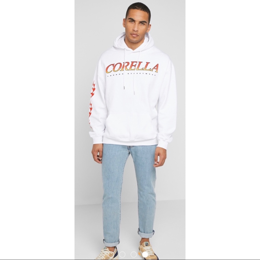 Corella London men’s white hoodie